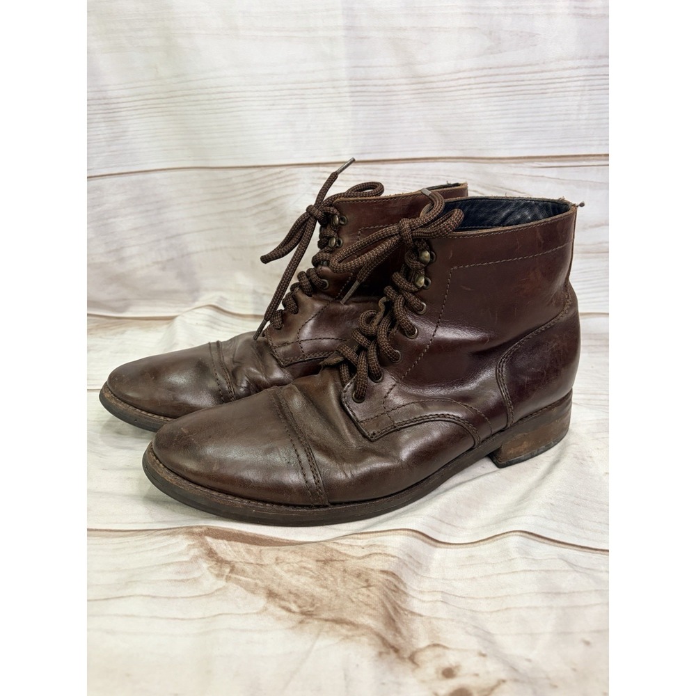 Thursday Boot Co Captain Brown Leather Lace Up Boots Men's 12 Goodyear Welt